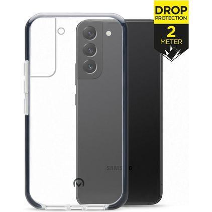 Mobilize Shatterproof Samsung Galaxy S22 Plus Plastique rigide Coque arrière Antichoc - Transparent / Noir