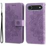 Mobigear Flowers Housse iPhone Air Etui Porte-Monnaie - Violet