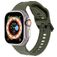 Mobigear Ripple Bracelet Silicone Apple Watch Fermeture boucle ardillon - 49/46/45/44 mm - Vert