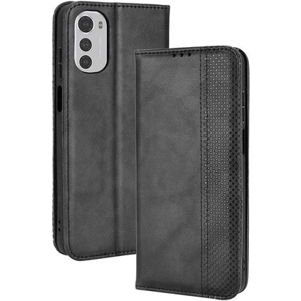 Mobigear Sensation Housse Motorola Moto E32 Etui Porte-Monnaie - Noir