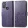 Mobigear Clover Housse Motorola Moto G50 Etui Porte-Monnaie - Violet