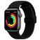 Mobigear Braided Mag Bracelet Nylon pour Apple Watch Fermeture magnétique - 49/46/45/44 mm - Noir