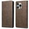 Mobigear Wallet Housse iPhone 16 Pro Etui Porte-Monnaie - Marron
