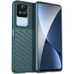 Mobigear Groove Coque POCO F4 Coque arrière en TPU Souple - Vert
