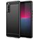 Mobigear Brushed Slim Sony Xperia 10 V TPU souple Coque arrière - Noir