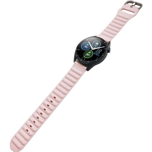 Mobigear Bumpy Bracelet Silicone Smartwatch Fermeture boucle ardillon - Connexion universelle de 22 mm - Rose