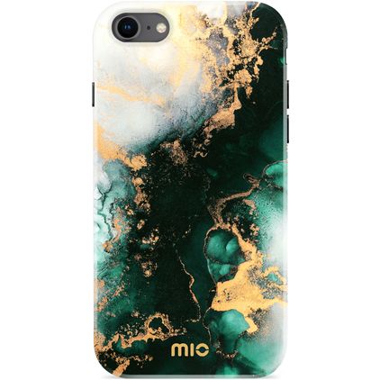 MIO Coque iPhone SE (2020) MagSafe Coque arrière Rigide - Green Marble