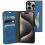 Mobiparts Classic Wallet Housse iPhone 15 Pro Etui Porte-Monnaie - Steel Blue
