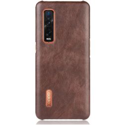 Mobigear Excellent Coque OPPO Find X2 Pro Coque arrière Rigide - Marron