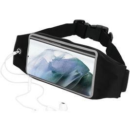 Mobiparts Comfort Fit Belt Brassard Téléphone Samsung Galaxy S21 Ultra Ceinture Coque de Sport en Neoprène - Noir