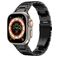 Mobigear Amsterdam Bracelet Acier Apple Watch Fermeture boucle déployante - 49/46/45/44 mm - Noir