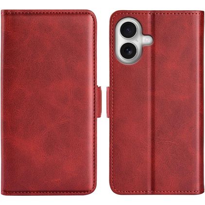 Mobigear Slim Magnet Housse iPhone 17 Etui Porte-Monnaie - Rouge