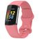 Mobigear Sport Dual Bracelet Silicone Fitbit Charge 5 Fermeture à clou et passant - Magenta