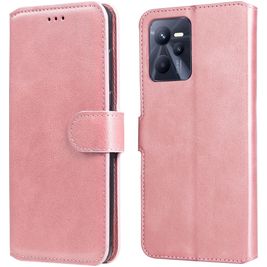 Mobigear Wallet Housse Realme C35 Etui Porte-Monnaie - Rose doré