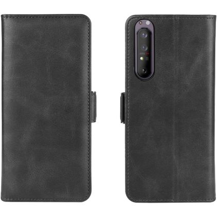 Mobigear Slim Magnet Housse Sony Xperia 1 II Etui Porte-Monnaie - Noir