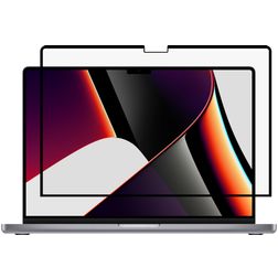 GrizzlyCoat MacBook Pro 16 Pouces (2021-2024) Protection d'écran Anti-Glare Film - Compatible Coque - Noir
