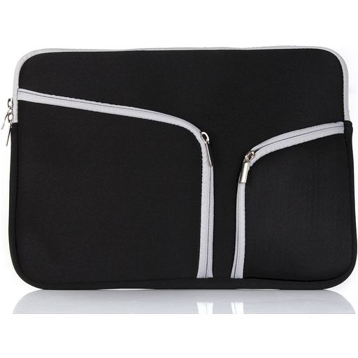 Mobigear Double Zipper Pochette Ordinateur portable en Neoprène 12 Pouces Housse ordinateur - Noir
