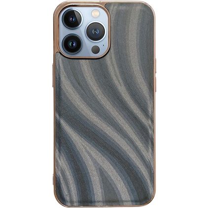 Mobigear Wavy Coque iPhone 14 Pro Coque arrière Rigide - Argent