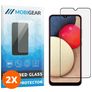 Mobigear Premium Samsung Galaxy A02s Verre trempé Protection d'écran - Compatible Coque - Noir (Lot de 2)