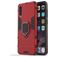 Mobigear Armor Ring Coque Samsung Galaxy A50 Coque arrière Rigide Anti-Chocs avec Anneau-Support - Rouge