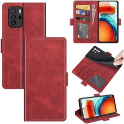 Mobigear Slim Magnet Housse POCO X3 GT Etui Porte-Monnaie - Rouge