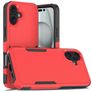 Mobigear Heavy Armor iPhone 16 Plus Plastique rigide Coque arrière Antichoc - Rouge
