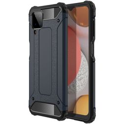 Mobigear Outdoor Coque Samsung Galaxy A12 Coque arrière Rigide Anti-Chocs - Bleu Marin