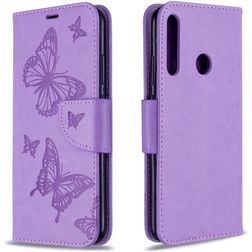 Mobigear Butterfly Housse Huawei P40 Lite E Etui Porte-Monnaie - Violet