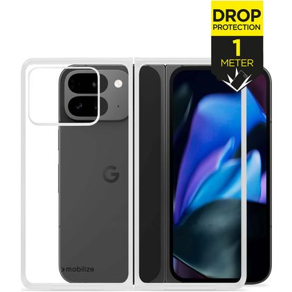 Mobilize Naked Protection Coque Transparente Google Pixel 9 Pro Fold Coque arrière Rigide Anti-Chocs - Transparent