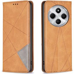 Mobigear Rhombus Slim Housse Xiaomi Redmi 14C Etui - Cognac