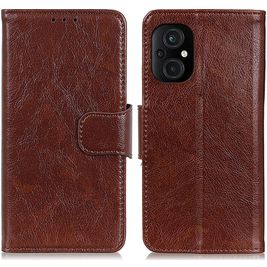 Mobigear Classy Housse POCO M5 Etui Porte-Monnaie - Marron