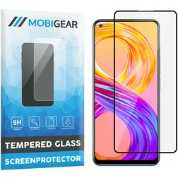 Mobigear Premium Realme 8 Verre trempé Protection d'écran - Compatible Coque - Noir
