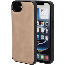 Mobiparts Classic Coque iPhone 16e MagSafe Coque arrière en TPU,Similicuir - Moonstone Beige