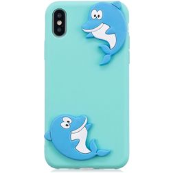 Mobigear Design Coque iPhone XS Max Coque arrière en TPU Souple - Dauphin