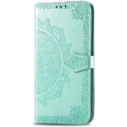 Mobigear Mandala Motorola Moto E6s (2020) Étui Portefeuille - Turquoise