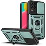 Mobigear Armor Ring Cam Slide Coque Samsung Galaxy M53 Coque arrière Rigide Anti-Chocs avec Anneau-Support - Vert