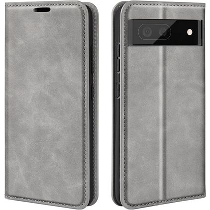 Mobigear Retro Slim Google Pixel 7 Étui Portefeuille - Gris