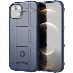 Mobigear Rugged Shield Coque iPhone 13 Mini Coque arrière en TPU Souple Anti-Chocs - Bleu