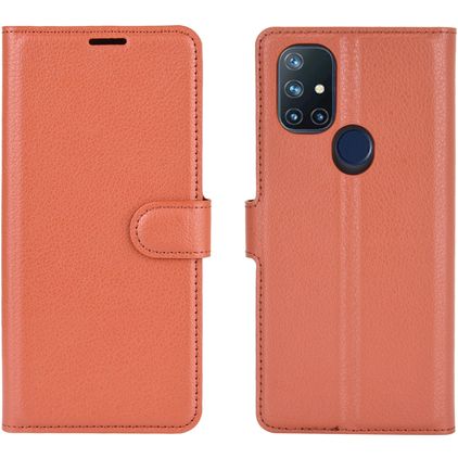 Mobigear Classic Housse OnePlus Nord N10 5G Etui Porte-Monnaie - Marron