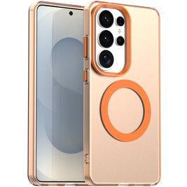 Mobigear Shockproof Coque Samsung Galaxy S26 Ultra MagSafe Coque arrière Rigide - Orange