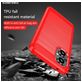 Mobigear Brushed Slim Coque OPPO Reno 8 Lite Coque arrière en TPU Souple - Rouge