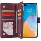 Mobigear Zipper Housse Huawei P40 Pro Etui Porte-Monnaie - Rouge