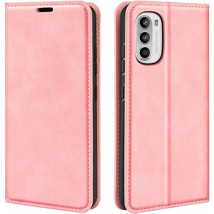 Mobigear Retro Slim Housse Motorola Moto G52 Etui Porte-Monnaie - Rose