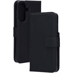 Mobiparts Wallet Housse Samsung Galaxy A37 Etui en Cuir Véritable Porte-Monnaie - Noir