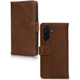 Mobilize Wallet Housse Samsung Galaxy A56 Etui en Cuir Véritable Porte-Monnaie - Marron