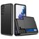 Mobigear Card Coque Samsung Galaxy S21 Plus Coque arrière Rigide Anti-Chocs avec Porte-Cartes - Noir