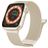 Mobigear Luxury Loop Bracelet Milanais Apple Watch Fermeture magnétique - 49/46/45/44 mm - Lumière stellaire