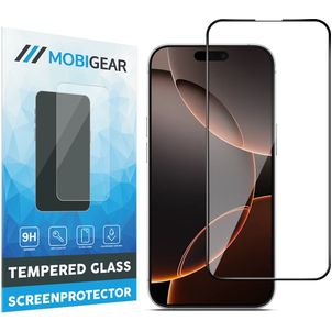 Mobigear Premium iPhone 16 Pro Max Verre trempé Protection d'écran - Compatible Coque - Noir