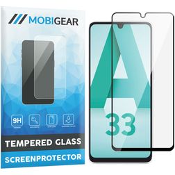 Mobigear Premium Samsung Galaxy A33 Verre trempé Protection d'écran - Compatible Coque - Noir