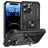 Mobigear Armor Ring Coque iPhone 16 Pro Max Coque arrière Rigide Anti-Chocs avec Anneau-Support - Noir